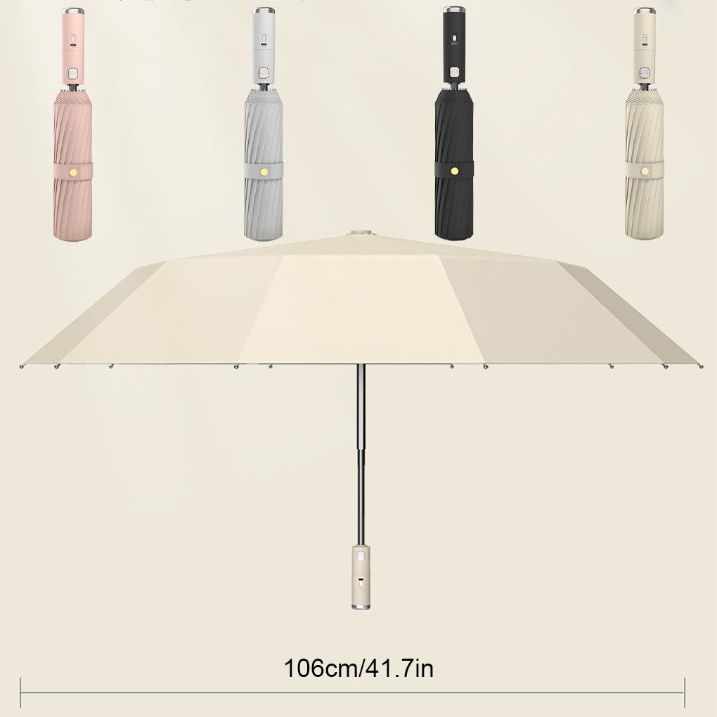 Tragbarer Sonnenschirm mit Ventilator Bleiben Sie überall komfortabel Gehen Sie Bequemes USB-Laden Lädt einfach auf