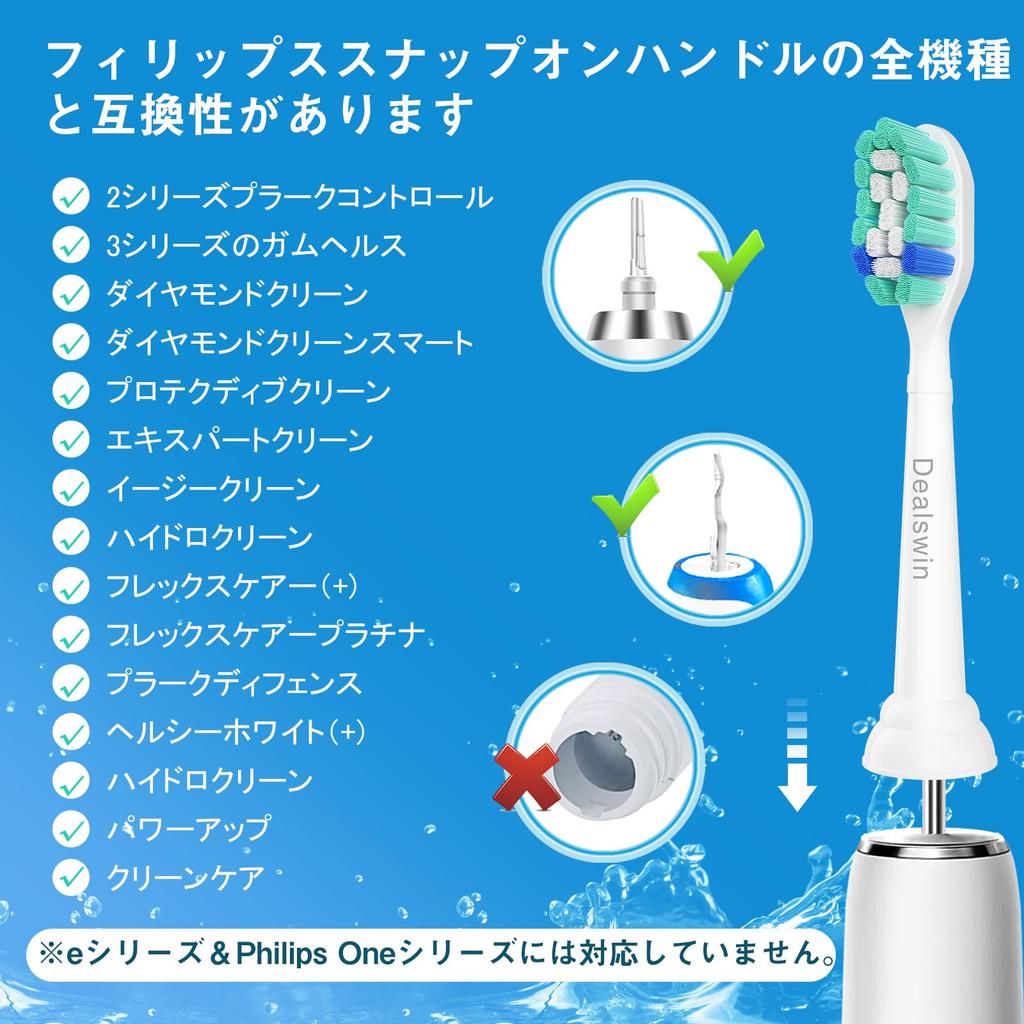 Evolution Dealswin Replacement Brush Set for Philips Sonicare Regular Plaque Removal [Latest Model] DiamondClean, Size,