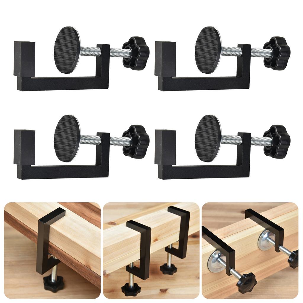 4 stk Universelle C-klemmer 10-57mm Reversert Trearbeids C-klemme Justerbar Bordklemme Vanlige Skrivebord Fikseringsverktøy