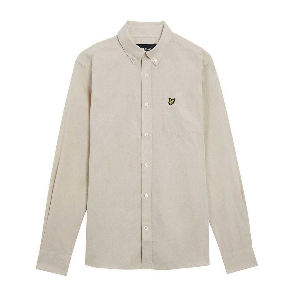 Lyle & Scott Mens Cotton Linen Button-Down Shirt