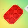 Food Grade Silicone Baking Pan Feature 6 Cylindrical Cavities Ideal for Cakes Dessert Heat Resistant and Nontoxic Materials