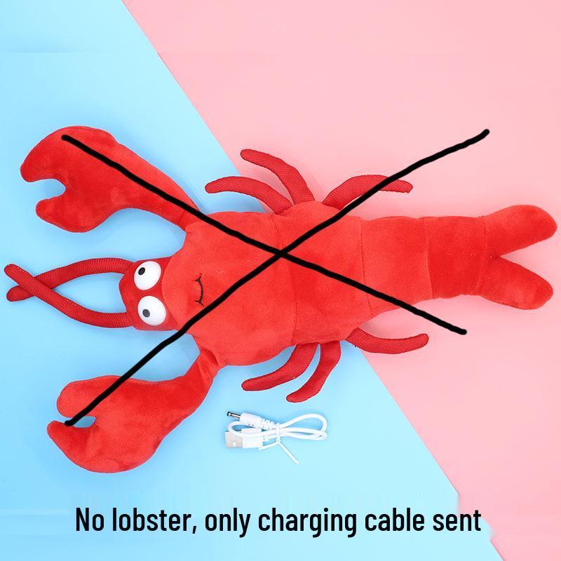 Rechargeable Crawfish Plush Toy: Wags Tail, Talks, Sings & Simulates Fish Movement.