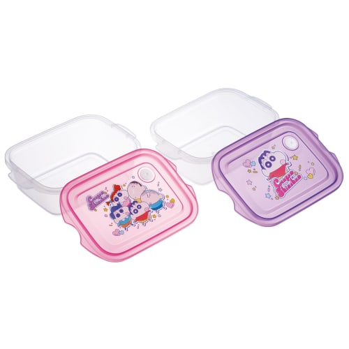 Skater Airtight Storage Containers, Side Dish Containers, 500ml, Antibacterial, Made In Japan, 2-Pack, Crayon Shin-chan Design, 25 Pieces, FCN2WAG-A