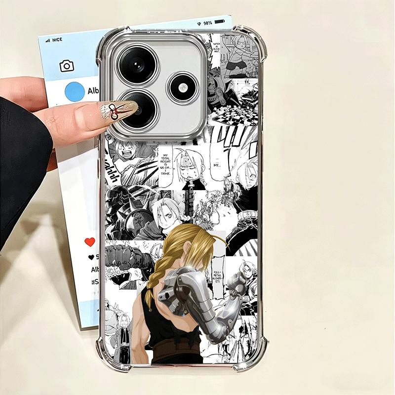 

F-ullmetal A-Alchemist Anime Plating Phone Case For Xiaomi Poco X5 X6 X7 X8 Pro Max F8 Ultra F7 M8 M7 M5S Redmi 15C 15 14C 13C 1 Xiaomi Poco X6
