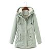 Hooded Fleece-Lined Thickened Workwear Style Cotton Jacket for Women Multi-color Options for Warm and Windproof Mid-length Winter Coats