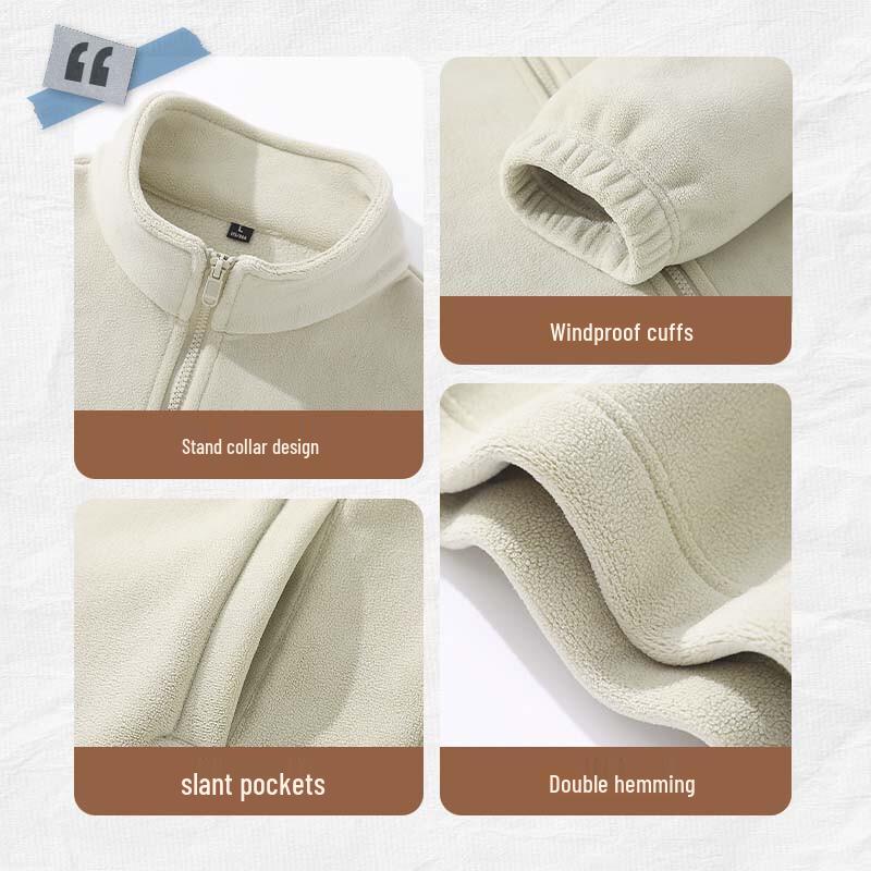 JEANSWEST LIFE Men's Winter Fleece Stand Collar Jacket