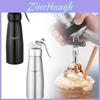 Bottiglia sifone per panna montata in acciaio inox di alta qualità, ideale per decorare e guarnire il caffè, disponibile nei formati da 500 ml e 1000 ml.