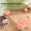 Automatic Electric Cat Teasing Toy Ball Bite Resist Motion Activate Fish Bone Spinning Ball Relieve Boredom Mouse Catching