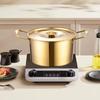 Stainless Steel Korean Ramen Pot Double Handle Soup Cooking Pot Kitchen Cookware Stew Pot  Noodles