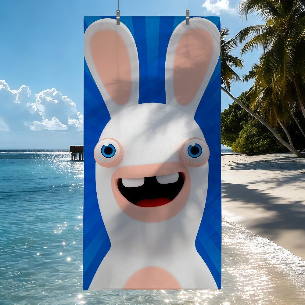 R-Raving Rabbids Towel Quick Drying Beach Towels Are Suitable For Swimming Pools Camping Yoga And The Gym