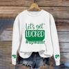 Unisex Simple Round Neck Letter Print Sweatshirt