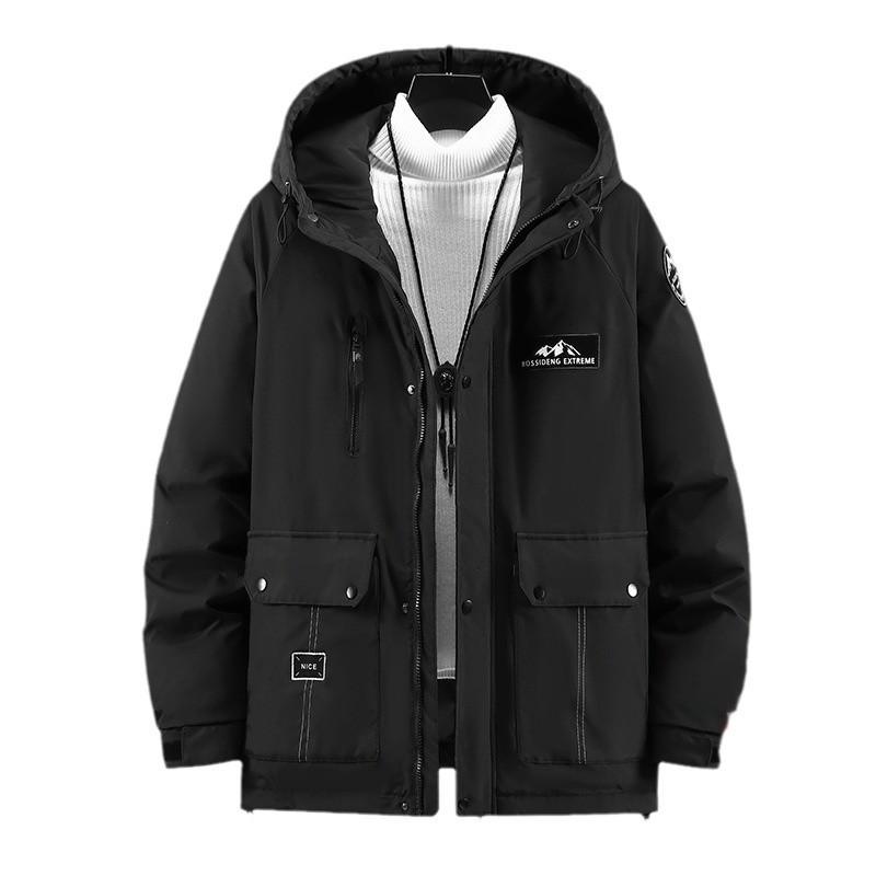 Men's Plus Size Three-Proof Cotton Jacket with Large Pockets - New 2025 Winter Thicken Coat for Workwear