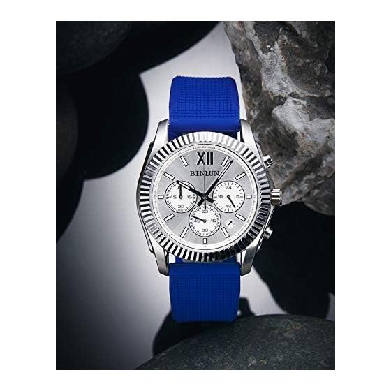 [BINLUN] Correa de reloj de silicona de 18 mm, 19 mm, 20 mm, 21 mm, 22 mm y 24 mm, correa de reloj inteligente de liberación rápida, repuesto deportivo resistente al agua.