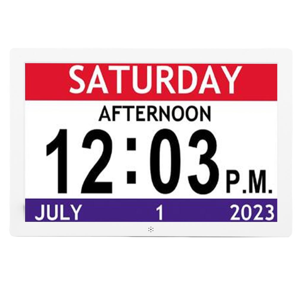 10 Inch Digital Smart Clock Large Display 12 Alarms Reminders Alarm Clock for Appointments