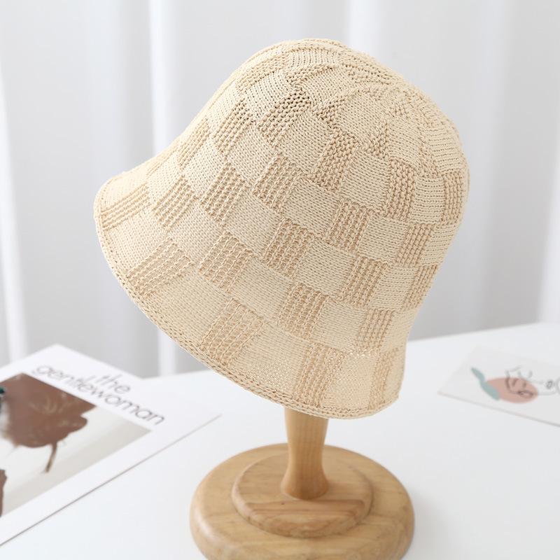 Braided Fisherman Cap Summer Autumn Decorative Bucket Hat for Women UV Protection Panama Sun Caps Vacation Beach Hats