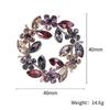 European and American Style Multi-Colored Floral Wreath Brooches, Fashionable Rhinestone Pins, Versatile and Elegant Suit Accessories