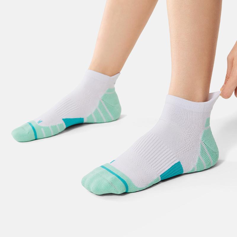 Li Ning Fitness Series Running Socks Unisex 1 Pack White/Cooling Green AWSU109-6