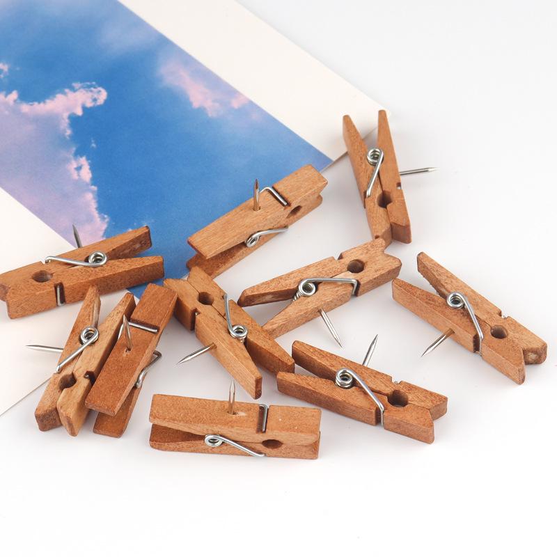 Creative Wooden Push Pins: Cute Photo Clips, Felt Cork Board Pins, DIY Message Board Thumbtacks