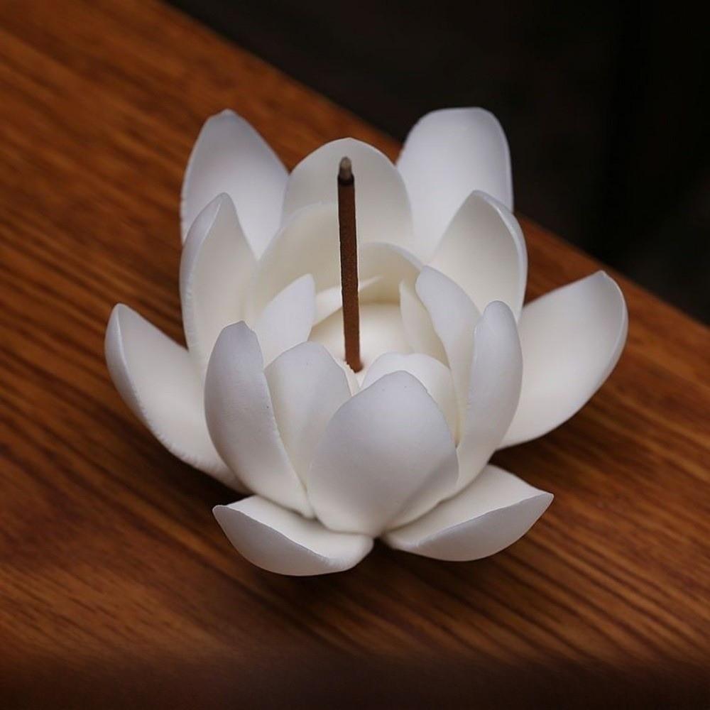Flower Design Incense Burner Ceramic Incense Burning Tray Home Decoration Incense Stick Holder Zen
