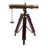 Bronze Telescope with Wooden Tripod