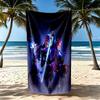 Huntrix Girl Beach Towel Quick-Dry Soft Microfiber Comfortable Lightweight Perfect for Traveling Yoga Camping and Swimming