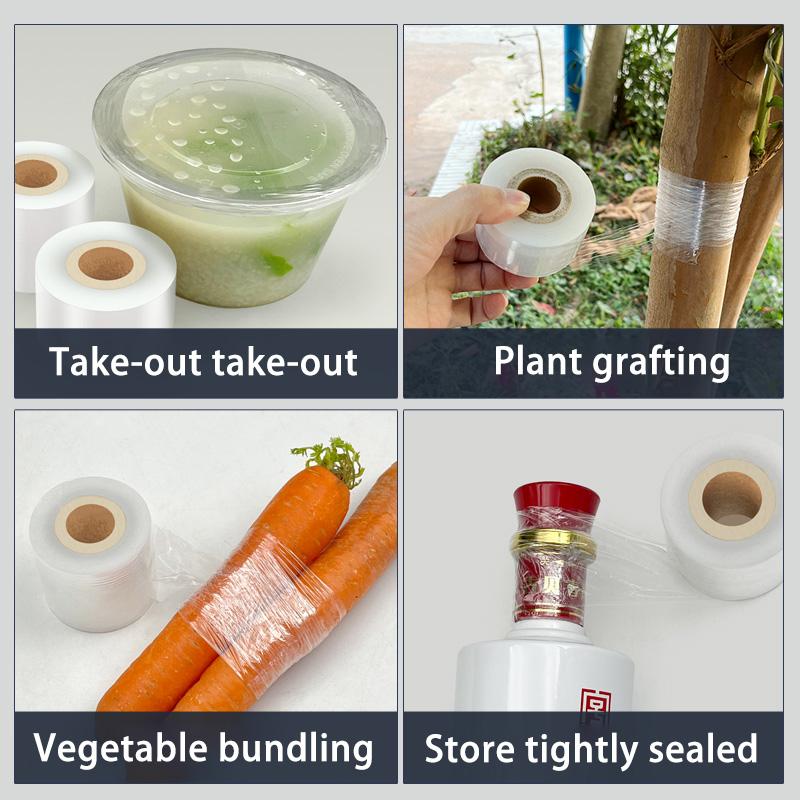 Flexible Food Grade Narrow Seal Wrap Leak Proof Packing Strips for Takeout Meals Freshness Protection Stretchable Sealing Film