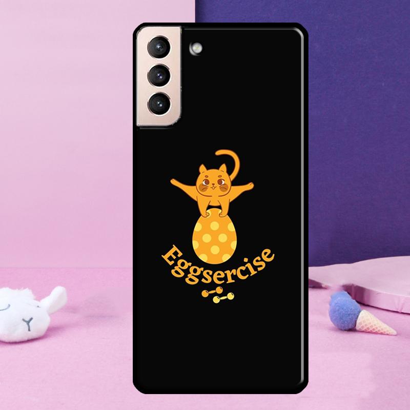 Funny yoga cat Phone Case For Samsung Galaxy S25 Ultra S24 S23 Ultra S9 S10 S20 S21 S22 Plus S24 FE Cover