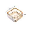 Household Crystal Glass Ashtray Small Exquisite Fashionable Square Cigarette Cup Luxury for Living Room Hotel High-end Ashtray