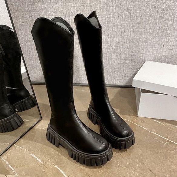 Long tube high heels increase height, a must-have temperament for small people, high boots but over the knee, the new thick sole increases height