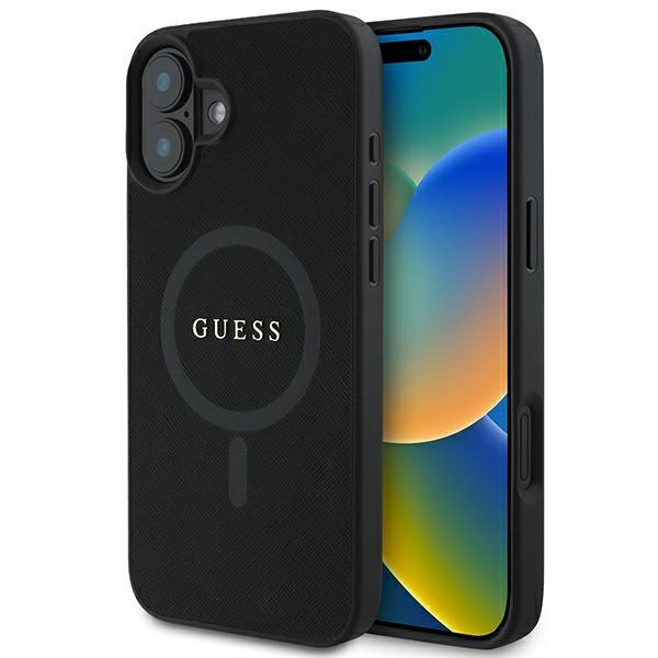Guess Guhmp16Mpsahmck Iphone 16 Plus6.7 Czarny/Black Hardcase Saffiano Classic Logo Magsafe