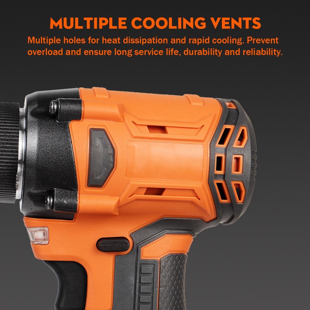 10000N Rivet Nut Guns Drill Insert Nut Pull Riveting Tool With LED Light Cordless Electric Rivet Gun