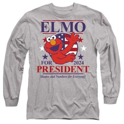 Unisex Adult Elmo For President 2024 Long-Sleeved T-Shirt