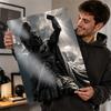 Triumphierende Spartaner-Krieger-Statue Metallposter Perfektes Geschenk für Fans Liebhaber Personalisierte Wandkunst Metallschild für Raumdekoration Zuhause