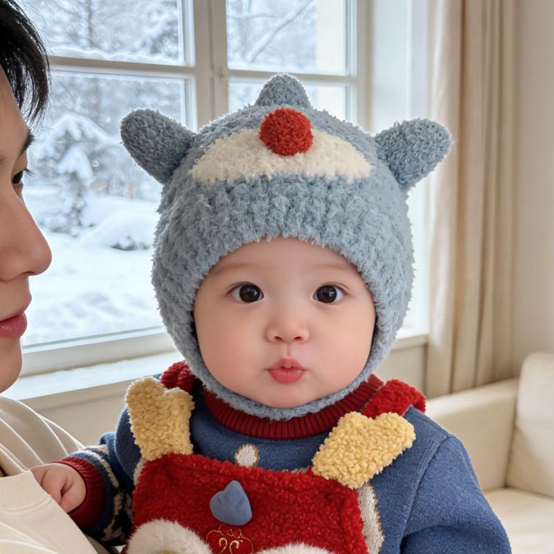 Knitted Baby Beanie Hat Toddlers Warm Ear Protection Winter Cap Unisex Infant