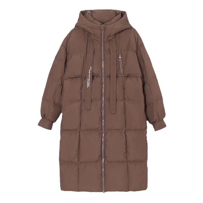 Russia's new winter thickened down cotton-padded jacket for women's long over-the-knee loose cotton-padded jacket trendy