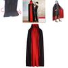 Halloween Vampire Cloak Hooded Cape For Adult And Kids Reversible Black And Red Cosplay Costume