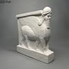 Mythische Kreaturen Geflügelter Stier Gipsstatue Handwerk Schreibtischdekoration Kreative Kunstwerke Geflügelter Stier Skulptur Raum Ästhetische Dekoration