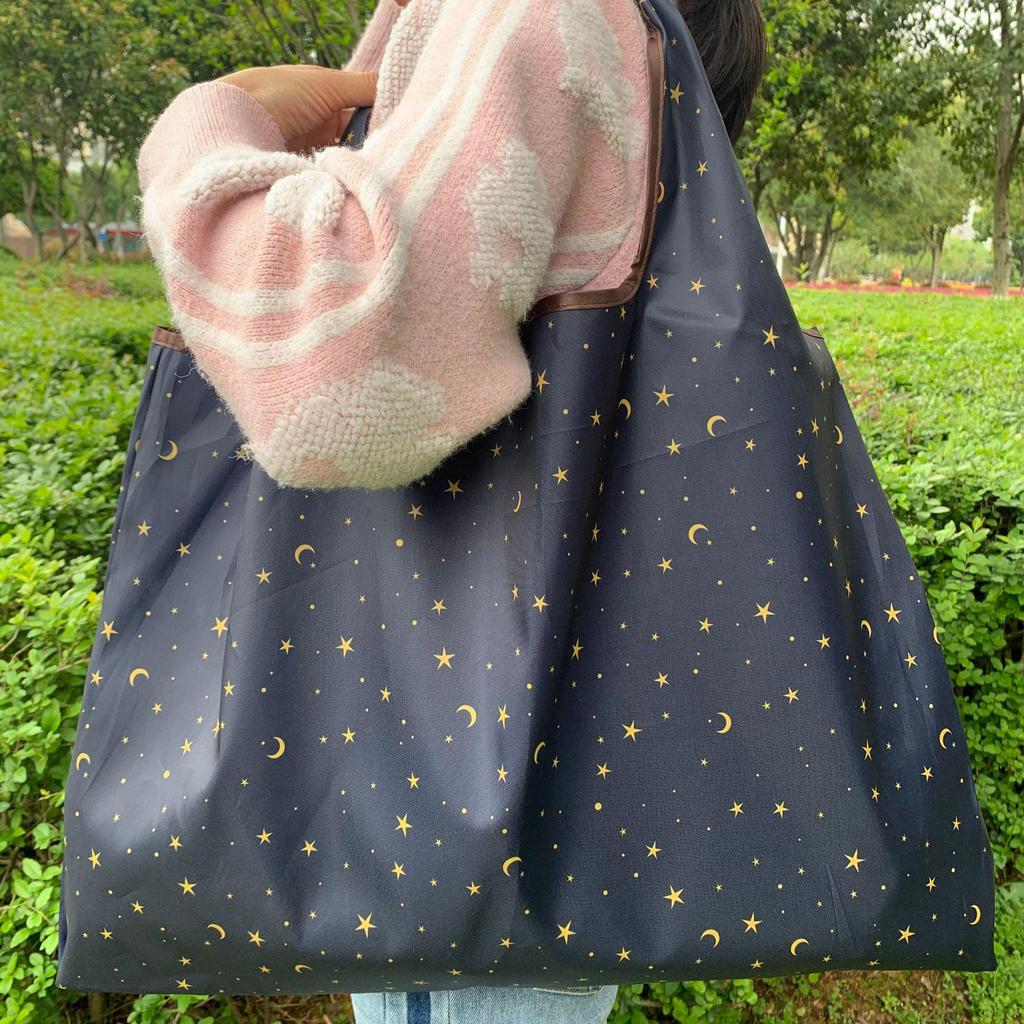 Eco-Friendly Foldable Korean Style Portable Shopping Bag - Medium Size Handbag