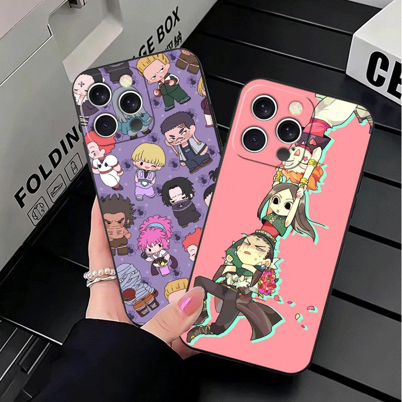 Hunter X-Hunters Cute Soft Phone Case for iPhone 16 16E 17 Air 15 Pro Max 14 Plus 13 Mini 11 12 7 Black Cover Back Shell