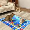 Water Mat For Cats 25.98x18.5 Inches Inflatable Pet Water Sensory Mat Interactive Cooling Cushion Non-Slip Tray Scratcher Toy