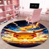 3DPikachu HD Cartoon Round Rug, Suitable for Decorating Living Rooms, Bedrooms, Sofas, and Playrooms; Non-slip Gift.