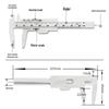 0-80mm Double Scale Vernier Caliper Plastic Wenge Student Measuring Tool