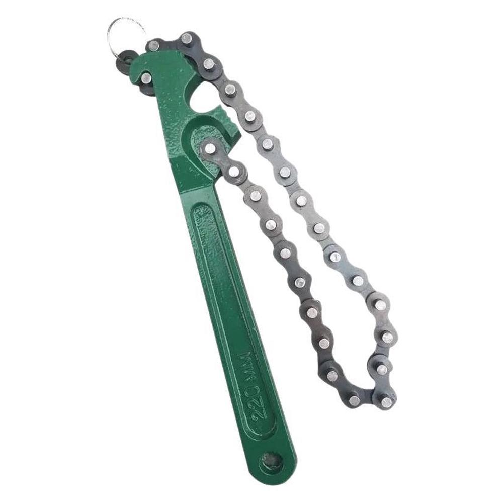 12 Inch Chain Filter Wrench Oil Machine Filter Strap Non Slip Multifunction Pipe Fittings Tool Belt Strap Wrench For Plumbing