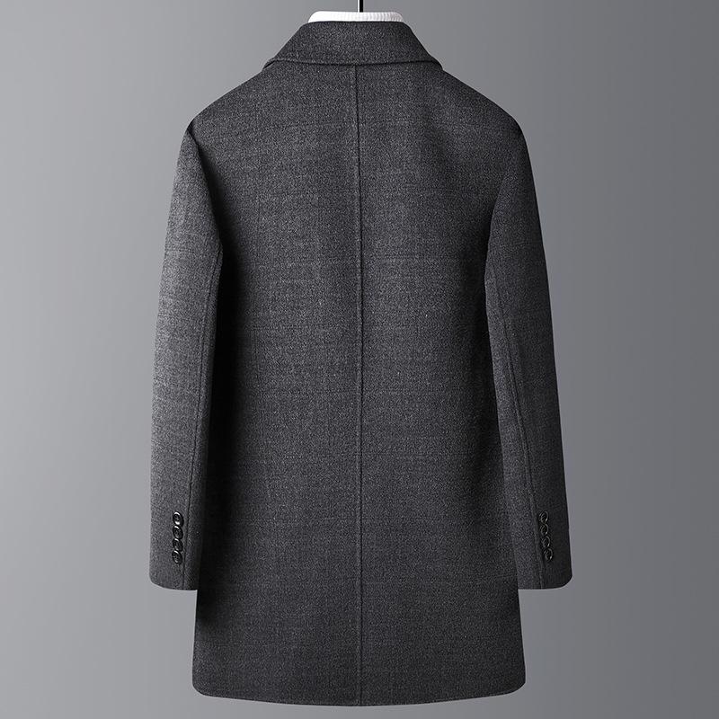 Autumn and Winter Down Removable Lining Double-sided Woolen Coat Men's Cashmere Woolen Coat Mid-length Wool Double-sided Woolen Coat