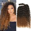 Synthetic Kinky Curly Deep Wave Hair Bundles 4PCS With Lace Closure 22-24 Inch 260g High Temperature Fiber Hair Extensions Weave