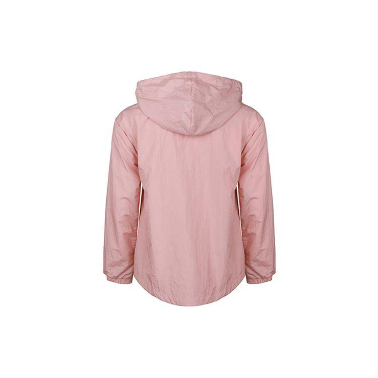 Adidas Three-Stripe Letter Print Drawstring Hooded Jacket Women Jacket Pink GL1179