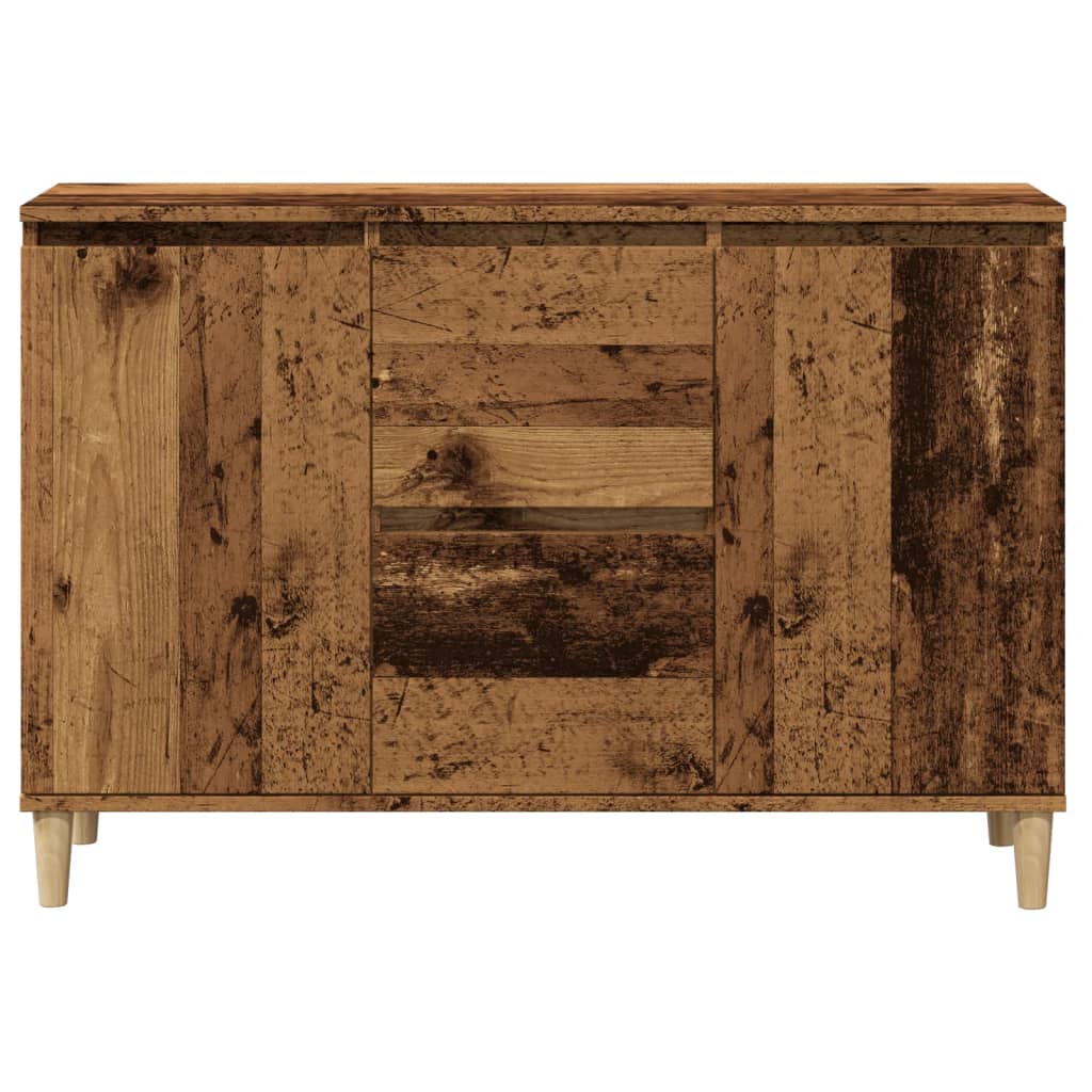 Sideboard Rustic Wood Look 102 x 35 x 70 cm Engineered Wood