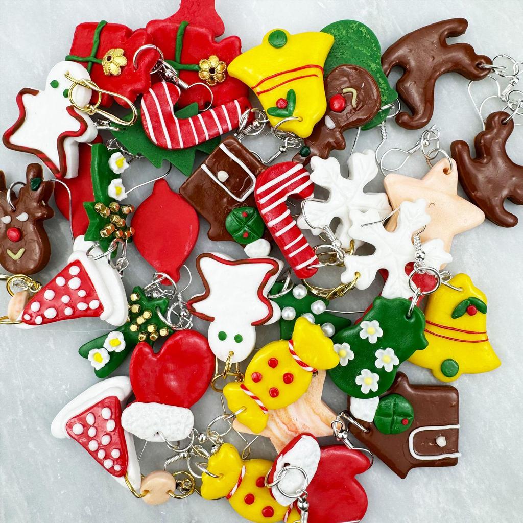 26 Polymer Clay Earring Cutters: Christmas Jewelry DIY Molds