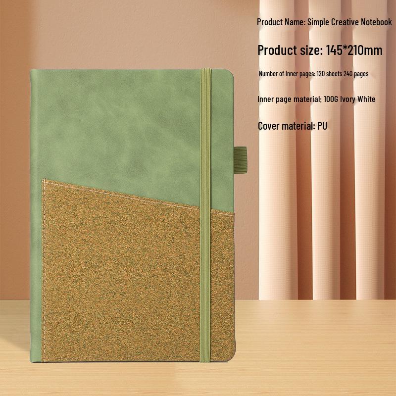 European Retro Student Diary with Custom Logo Embossed Leather Cover