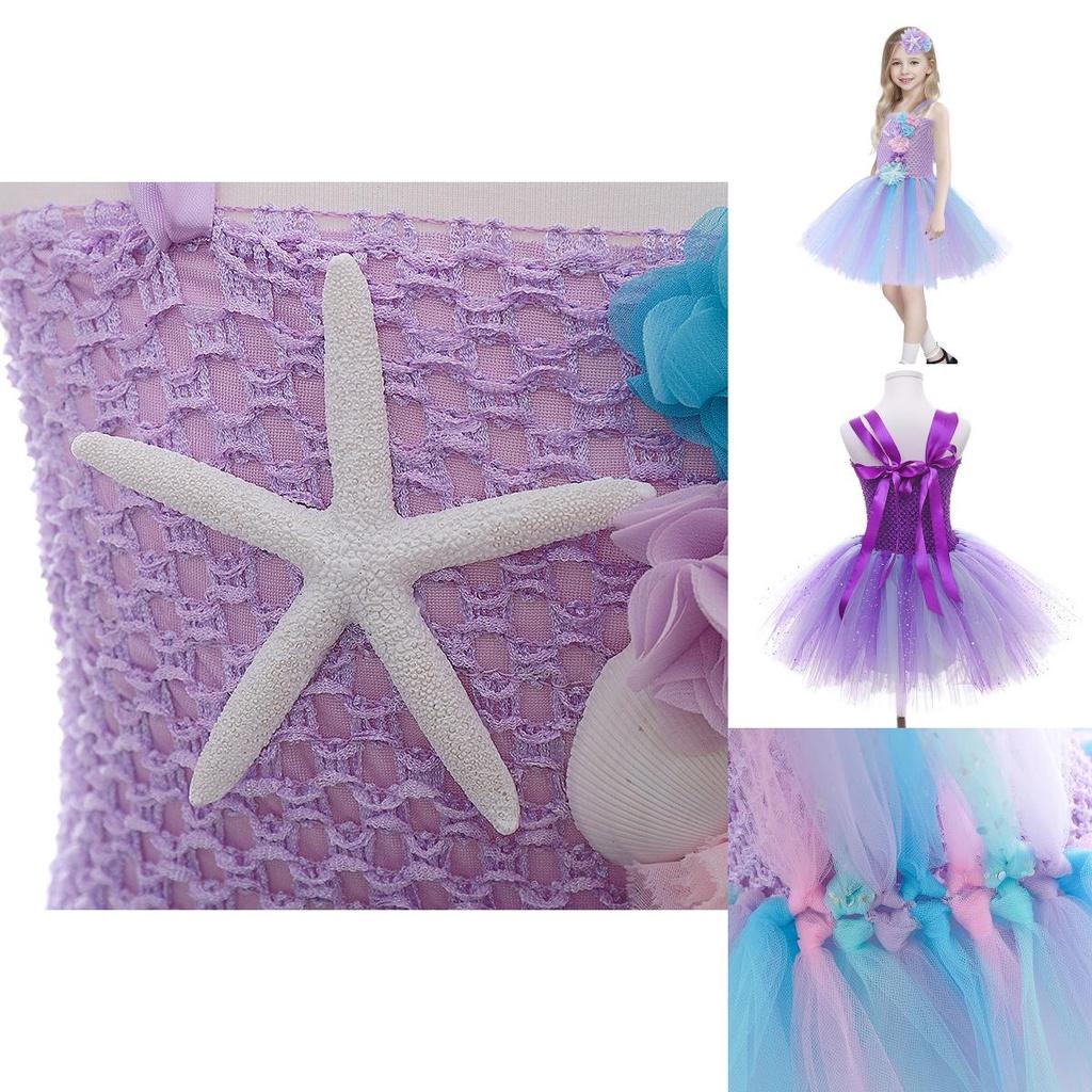 Kids Mermaid Costume Beautiful European And American Style Made With High-quality Korean Silk